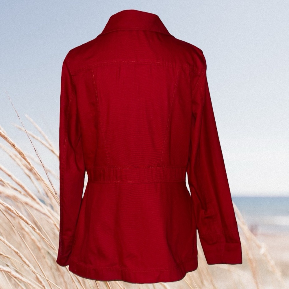 Pendleton 100% Cotton Fitted Spring Jacket 4 Butt… - image 2